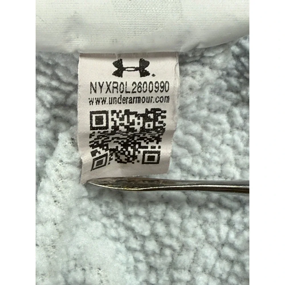 Under Armour Gray Hoodie Coldgear Loose Fit Logo Big Logo Boys Youth Medium M - Picture 10 of 10